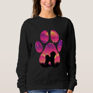 Shichon Paw Mom Dad Dog  Women Men Sweatshirt