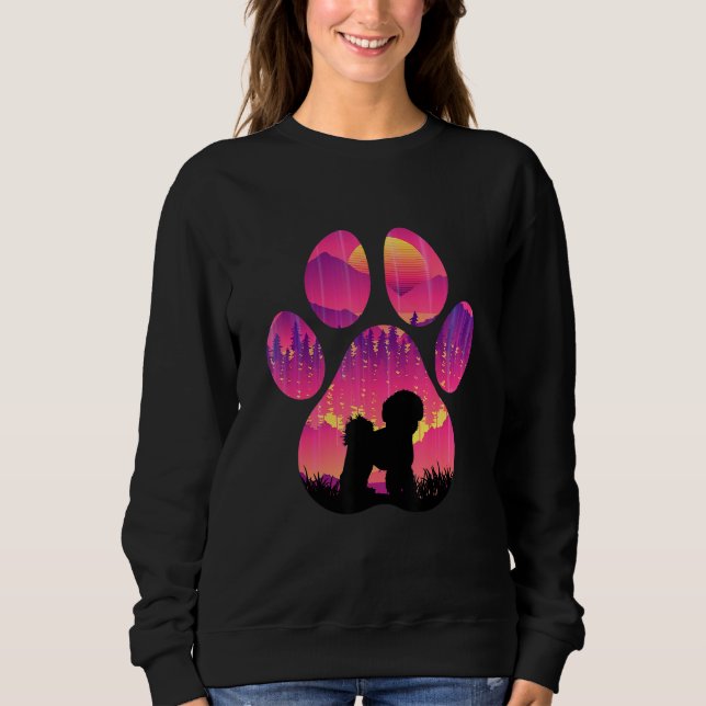 Shichon Paw Mom Dad Dog  Women Men Sweatshirt (Front)