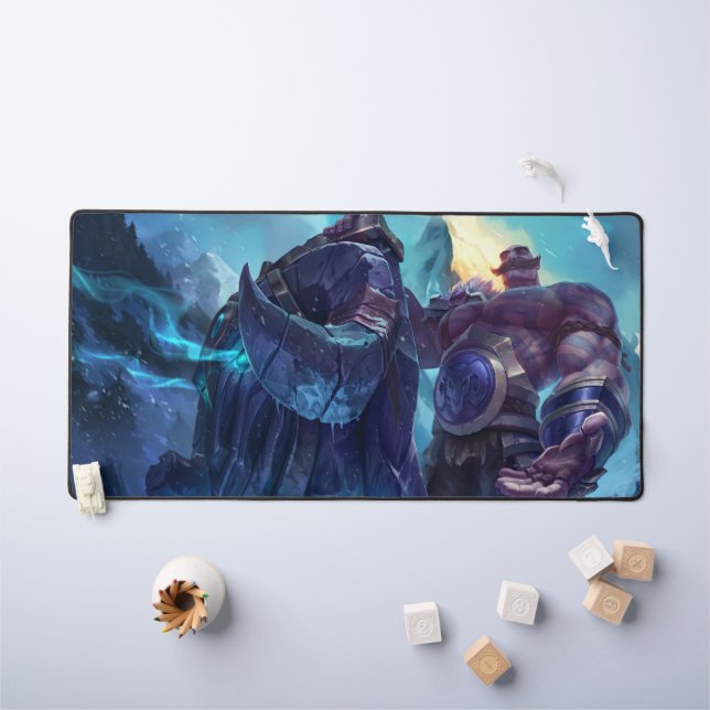 Shield Bearer Gaming Desk Mat | Tank Champions (Kids Table)