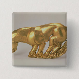 Shield emblem in the form of a panther 15 cm square badge