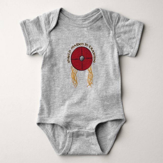Shield Maiden In Training Baby Bodysuit (Front)