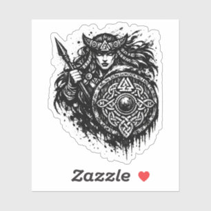 Shield Maiden Spear‑Sigil – Mythic Warrior Ink