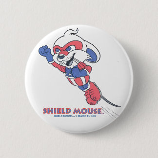 SHIELD MOUSE 6 CM ROUND BADGE