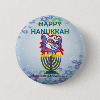 SHIELD MOUSE Happy Hanukkah Button 2016