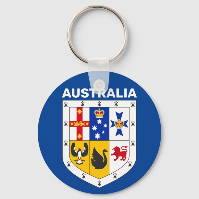 Shield of arms of Australia Key Ring (Front)