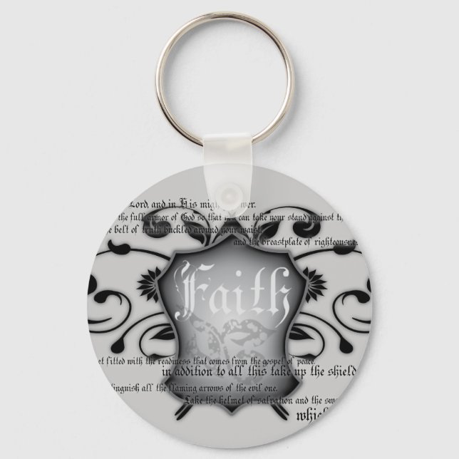 Shield of Faith (armour of God) Christian keychain (Front)