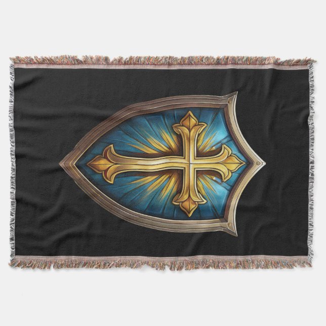 Shield of Faith Christian Believer Throw Blanket (Front)