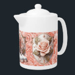 Shield of Faith Rose Porcelain Teapot<br><div class="desc">Shield of Faith Rose Porcelain Teapot</div>