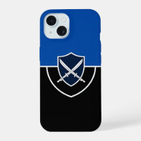 Shield with Crossed Swords on Blue & Black