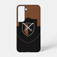 Shield with Crossed Swords on Brown