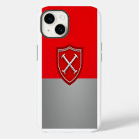 Shield with on Crimson and Silver Grey Backdrop