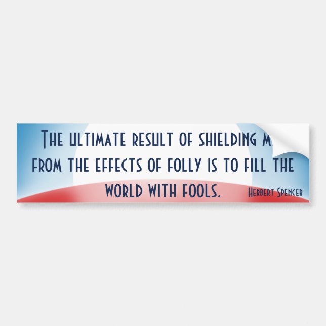Shielding Fools (Spencer) Bumper Sticker (Front)