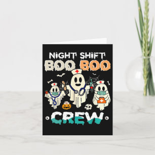 Shift Boo Boo Crew Nurse Ghost Halloween Nurses Rn Card