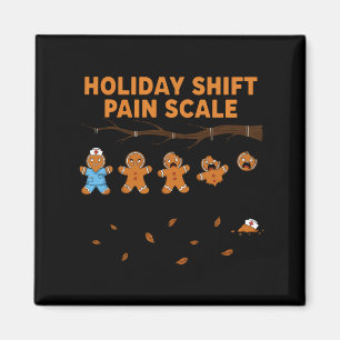 Shift Nurse Pain Scale Funny Gingerbread Rn Christ Magnet