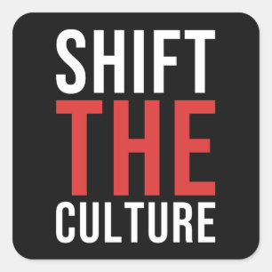 Shift The Culture Stacked Logo Square Sticker