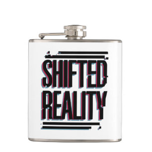 Shifted Reality - Glitch in the Timeline Hip Flask