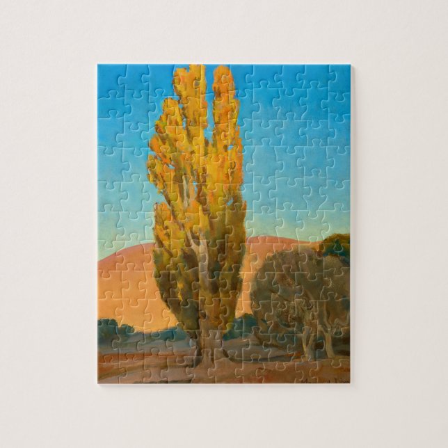 Shifting Light on a Poplar by Maynard Dixon Jigsaw Puzzle (Vertical)