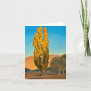 Shifting Light on a Poplar by Maynard Dixon Thank You Card
