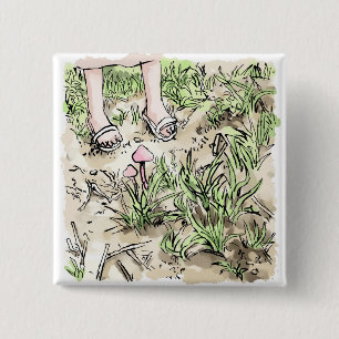 Shigoto 15 Cm Square Badge