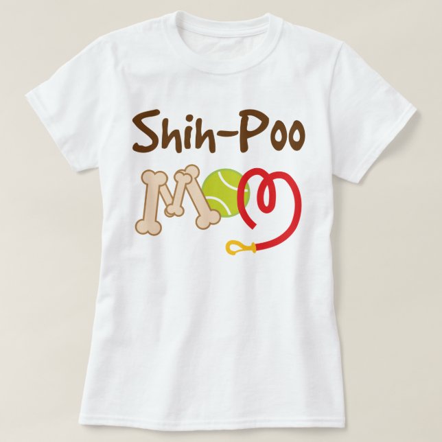 Shih-Poo Dog Breed Mum Gift T-Shirt (Design Front)