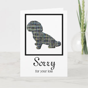 Shih Poo Dog Silhouette Pet Sympathy Card