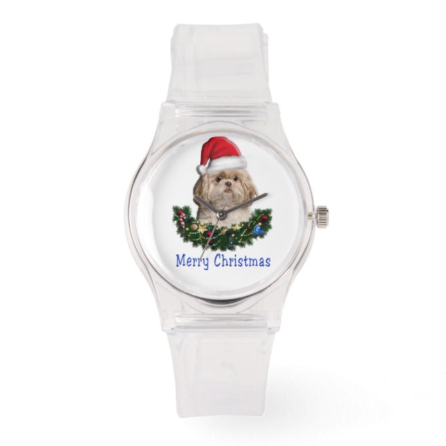 Shih-Tsu Dog  Christmas Watch (Front)