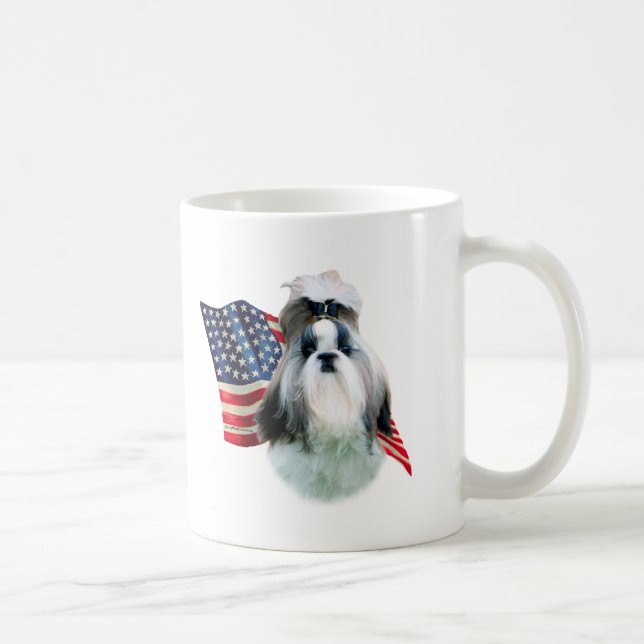 Shih Tzu 2 Flag Coffee Mug (Right)