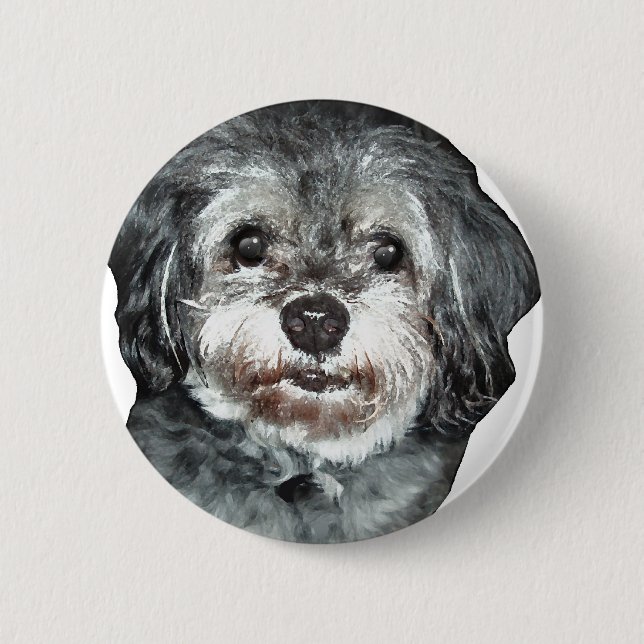 Shih-Tzu 6 Cm Round Badge (Front)