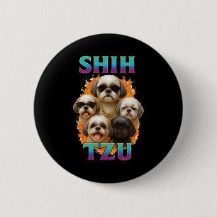 Shih Tzu 6 Cm Round Badge