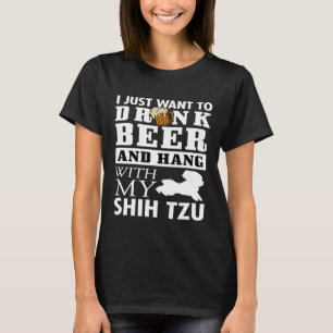 Shih Tzu And Beer Jersey T-Shirt