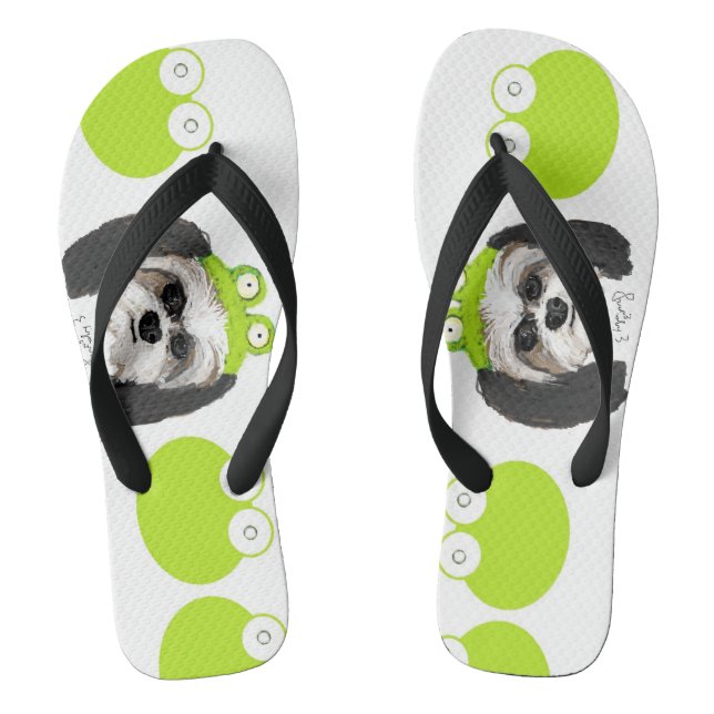 Shih Tzu and Frogs Thongs (Footbed)