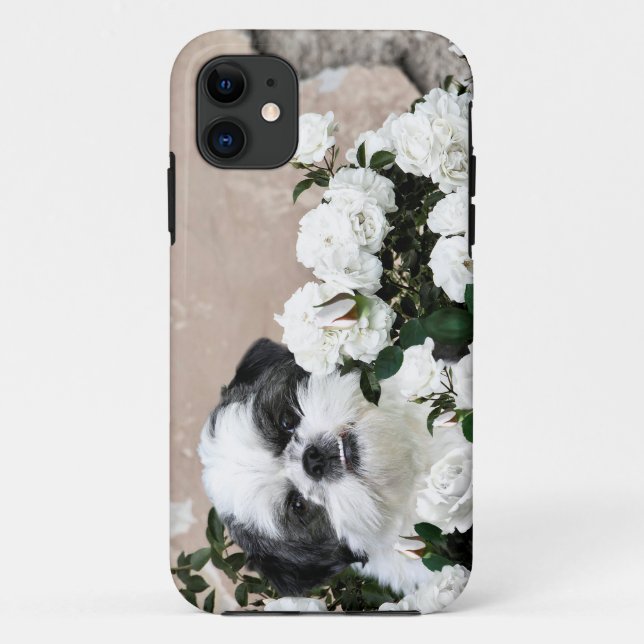 Shih Tzu and roses Case-Mate iPhone Case (Back)