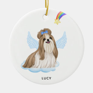 Shih Tzu Angel Personalised Dog Pet Memorial Ceramic Ornament