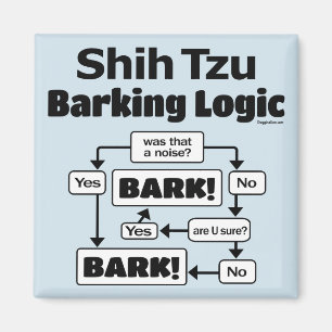 Shih Tzu Barking Logic Magnet