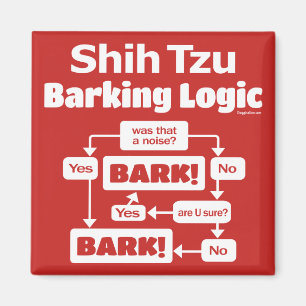 Shih Tzu Barking Logic Magnet