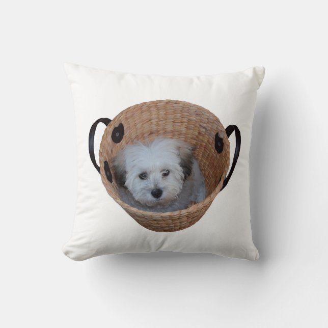 Shih Tzu Basket round Pillow (Front)