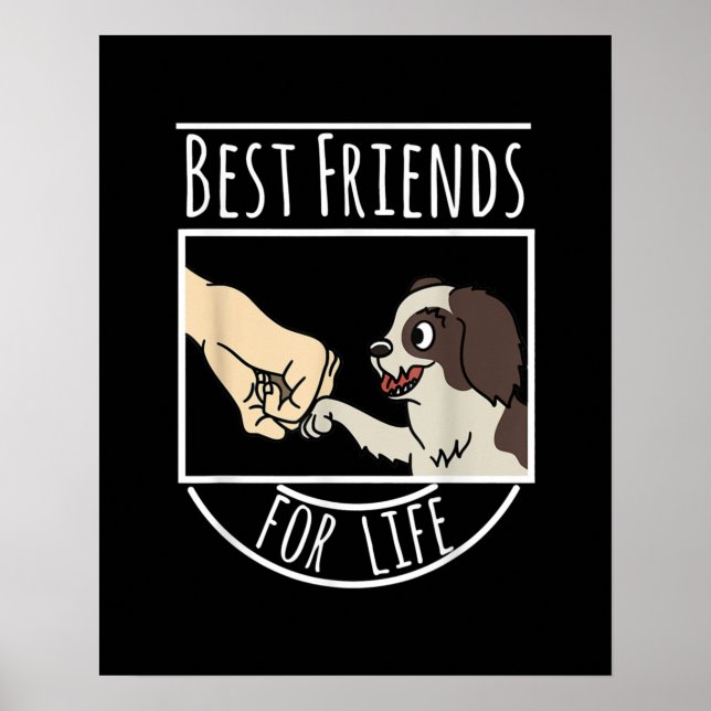 Shih Tzu Best Friends Life Funny Dog Poster (Front)