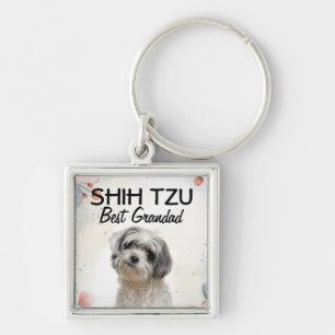 Shih Tzu Best Grandad Key Ring