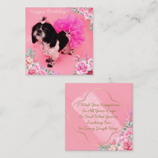 Shih Tzu Birthday Card (Front/Back)
