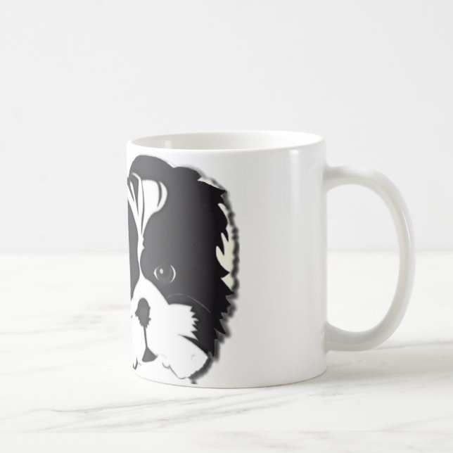 Shih Tzu Black White Dog Pet Coffee Mug (Right)