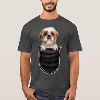 Shih Tzu Breed Dog Lovers Best Dog Pocket Gift T-Shirt