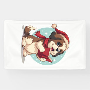 Shih Tzu Carol Singer Banner