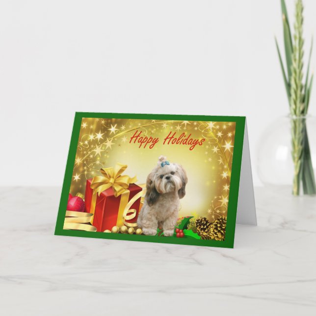 Shih Tzu  Christmas Card Gifts (Front)