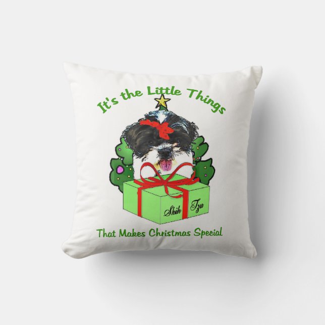 Shih Tzu Christmas Cushion (Front)