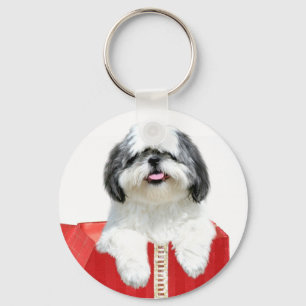 Shih Tzu Christmas gift Key Ring