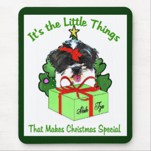 Shih Tzu Christmas Gifts Mouse Pad