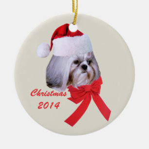 Shih Tzu Christmas Ornament Customisable