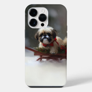 Shih Tzu Christmas snow winter iPhone 14 Pro Max Case