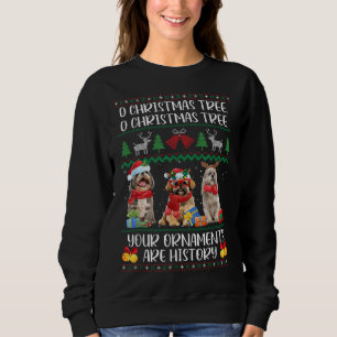 Shih Tzu Christmas Ugly Sweater Shih Tzu Tree Ligh