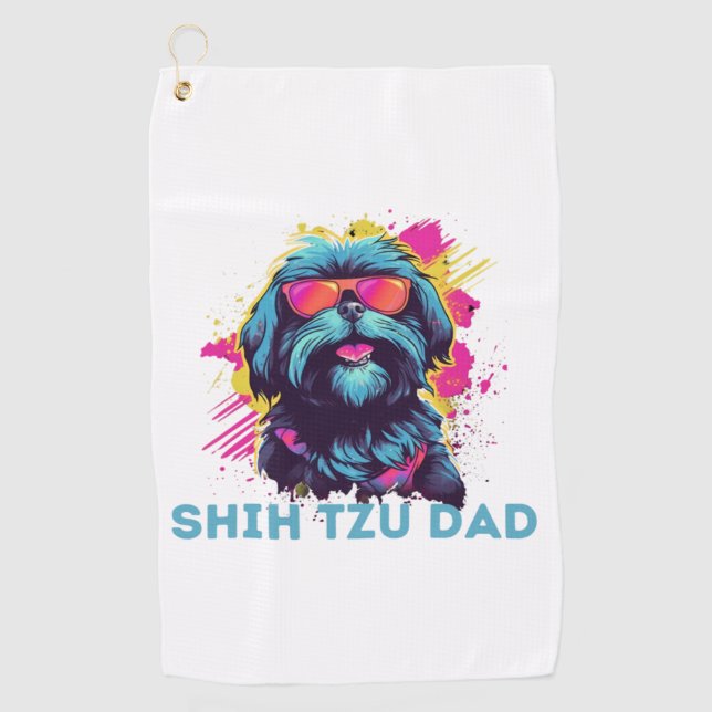 Shih Tzu Dad   Golf Towel (Front)